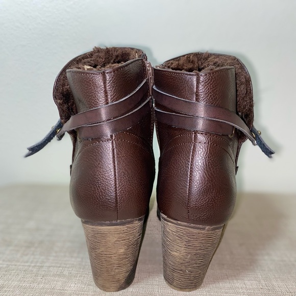BAMBOO Brown Ankle Boots - Picture 3 of 5